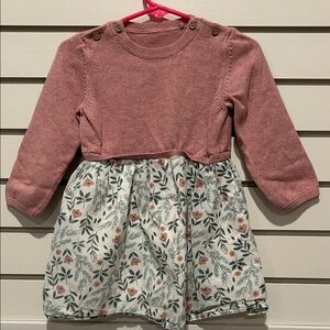Adorable Pink and White Floral Kids Dress